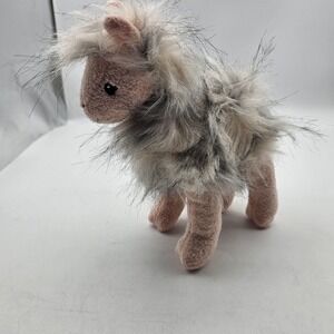 Mary Meyer FabFuzz Glama Llama Alpaca Plush Stuffed Animal Toy Gray Fluffy Wool